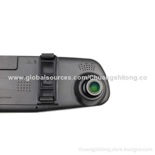 Night vision rear view mirror camera, dual lens 1080P, H.264 cycle recording